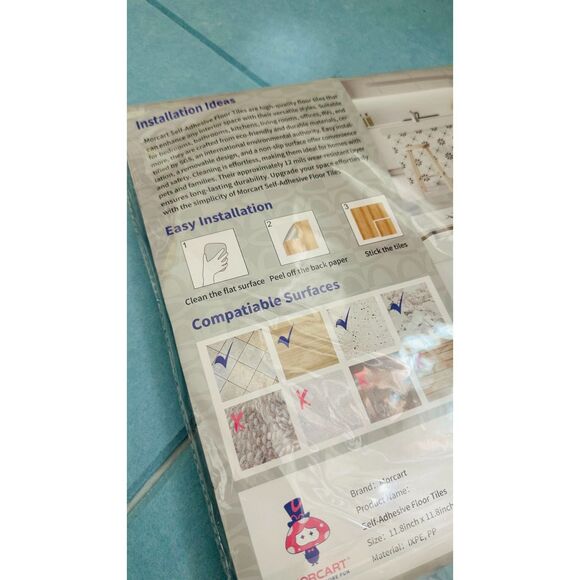 MORCART Removable Self-Adhesive Floor Tiles 10PCS/Pack - Picture 5 of 5